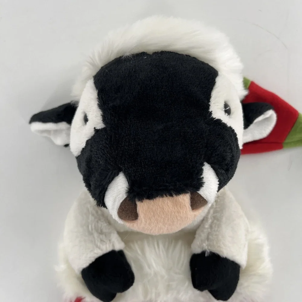 Cow 3D Plush Christmas Stocking Santa Hat Barn Tractor Applique Embroidered, 28